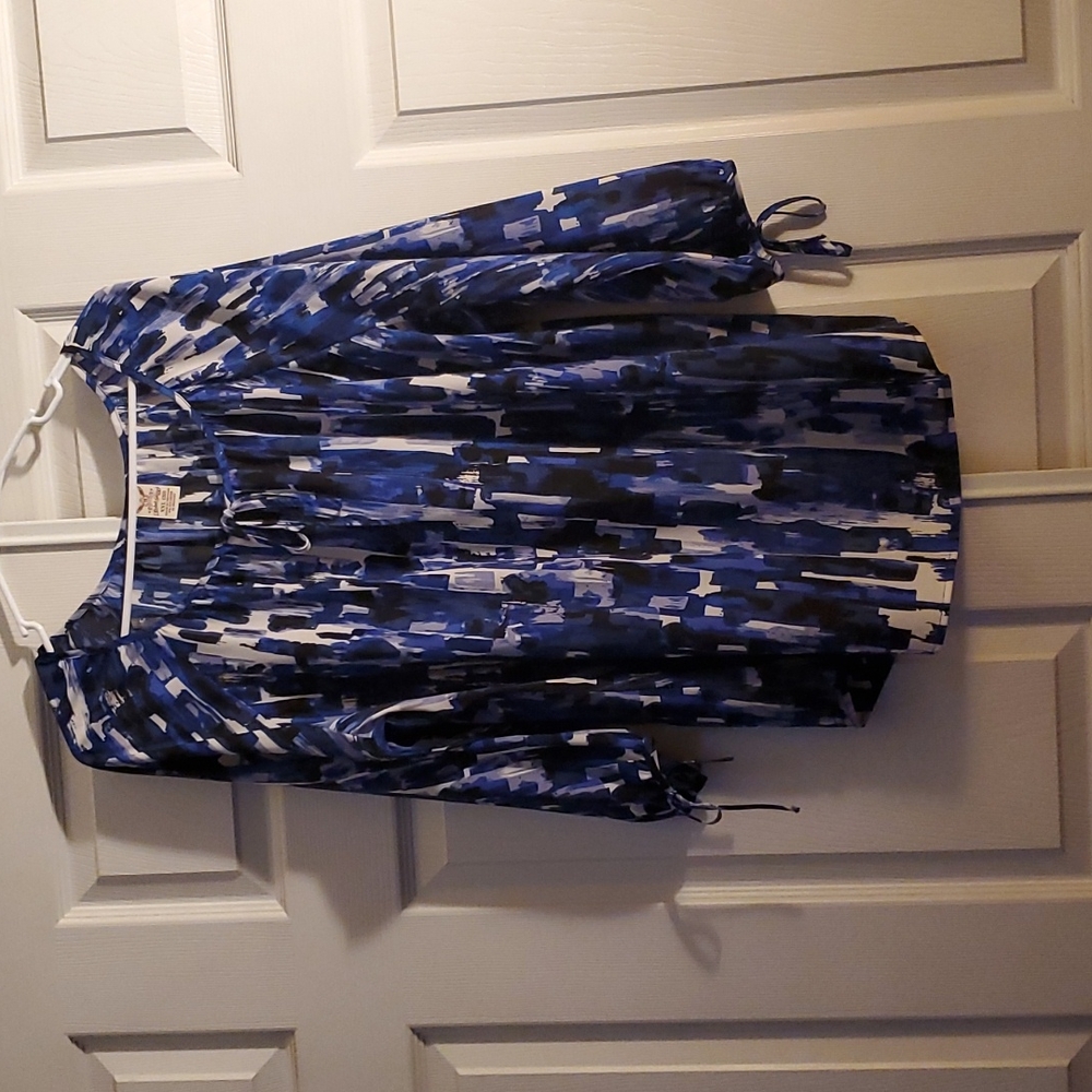 #51- Geometrical Blouse ¾" Sleeve